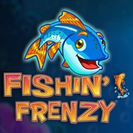 Fishin Frenzy online game logo by Blueprint Gaming on corgibett.ca